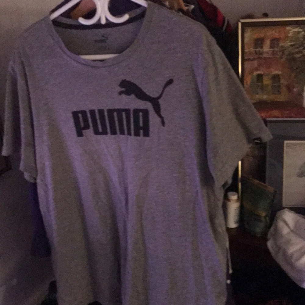 Puma Extra Dry Athletic Tee Grey with Black logo and trim 2 for 20!